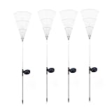 Evvmnaks 4 Stück 120 LED Solarleuchten Garten Garten Außen IP65 Kette wasserdicht mit...