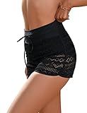 Clearlove Damen Bikinihose Retro Ruched Bauchweg Schwarze Badeshorts Hohe Taille...