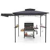 RELAX4LIFE Grillpavillon Wetterfest, mit Doppeldach & Seitendach,...