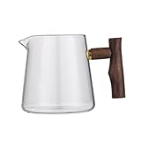 450 ml Glas Fair Cup Hochtemperaturbeständiger Holzgriff, Teeservice mit Holzgriff, Set...