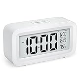 Rhitchy Digital Wecker Ohne Ticken: Digitaler Wecker Temperaturanzeige LED...