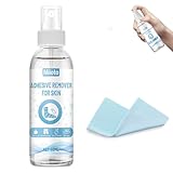 Miioto Pflasterentferner Spray, 60ml Pflasterlöser Spray+12 * 12cm Handtuch,...