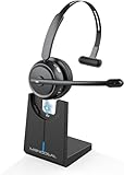 MONODEAL Bluetooth Headset mit Mikrofon, Wireless Headset mit Stummschalttaste...