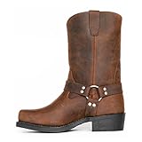ticticlily Herren Western Cowboy Motorrad Stiefeletten Reiterstiefel Spitze...