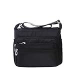 NOTAG Damen Umhängetasche, Wasserdicht Nylon Schultertasche Multi-Tasche...