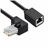 Bolwins K49S Netzwerkkabel Verlängerung – 90° Winkel Ethernet Kabel, Ideal für enge...