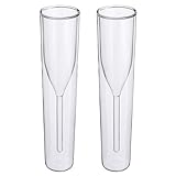 2pcs 100ml Champagnerglas Doppelwandbrille Hochzeitsfeier Tasse Cocktails Glasflöte...