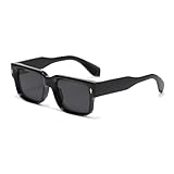 Long Keeper Retro Rechteckig Dicker Rahmen Sonnenbrille Quadratisch Rahmen für...