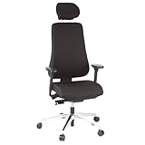 hjh OFFICE 608400 Profi Bürostuhl PRO-TEC 400 Stoff Schwarz Drehstuhl ergonomisch, bis...