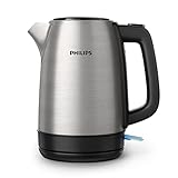 Philips Wasserkocher – 1.7 L Fassungsvermögen mit Kontrollanzeige, Edelstahl,...
