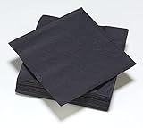LE NAPPAGE ARTS DE LA TABLE Papierservietten, 33 x 33 cm, 2-lagig, Schwarz FSC, Zellulose,...