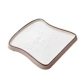 KKMNDE Obstschale Keramik Frühstücksteller Toastförmiges Brot Salat Obst Snack Tablett...