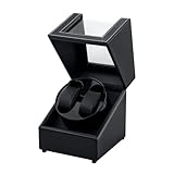 Mcbazel uhrenbeweger 2 Uhren, USB-DC Aufladung Uhrenbeweger für automatikuhren PU Leder...