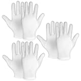 Sibba 4 Paar Feuchtigkeitsspendende Handschuhe Weiße Baumwollhandschuhe...