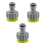 3 Stück Wasserhahn Anschluss, 1/2 Zoll 3/4 Zoll 2-in-1 Garten Hahnverbinder...