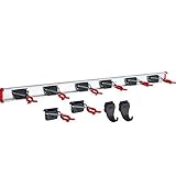 Bruns Gerätehalter Schiene 100 cm mit 8 Haltern + 2 Haken extra für Garten Geräte...