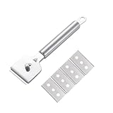 Glasschaber für Induktion mit 4 Ersatzklingen,Ceranfeldschaber Metall, Schaber Ceranfeld...