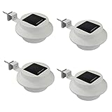 HAC24 4x Solar Dachrinnenleuchte Dachrinnenlampe Dachrinnen Lampe Licht Regenrinne...