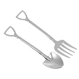 VALICLUD 2 Stück Edelstahl Besteck Set Schaufel Gabel Multifunktional Leicht Robust...