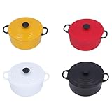 Fictory 4-teiliges Miniatur-Küchentopf-Set 1:12, Puppenhaus-Kochgeschirr für...