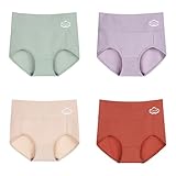 HEJIGOOD Damen-Unterwäsche aus Baumwolle, hohe Taille, weich, ohne Etikett, atmungsaktiv,...
