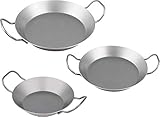 CHG Eisenpfannen Spar-Set, 3-TLG, Silber, 3-Einheiten, 20 cm, 24 cm, 28,5 cm,...