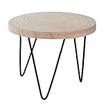Spetebo Holz Blumentopfständer 23x18 cm - Tisch mit Baumscheibe - Blumenhocker...