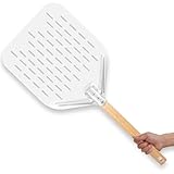 PURASKER Pizzaschieber Perforiert, Pizzaschaufe, 12 Zoll Aluminium Pizzaschaufel...
