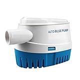 BACOENG Bilgenpumpe 12V Automatisch, 1100GPH/70LPM Lenzpumpe Bilgenwasser-Pumpe mit...
