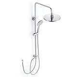 Duschsystem ohne Armatur, Bevankly Chrom Regendusche ohne Armatur mit Regendusche...