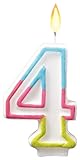 Susy Card 40012094 - Zahlenkerze '4'