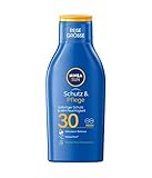 NIVEA SUN Schutz & Pflege Sonnenmilch LSF 30 Reisegröße (100 ml), kleine...
