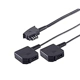 PADCR 20cm Y Telefon-Kabel Adapter Doppelstecker Verteiler Splitter Weiche...