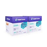 FairToner Kopierpapier 5000 Blatt DIN-A4 80g, Weiß (10 x 500 Blatt / 10er Pack)...