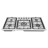 5-Flammen-Gaskochfeld 86 * 51 * 9 cm Einbau Gaskochfelder Gasherd Mit Unabhängige...