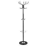 Edaygo Garderobenständer mit Schirmständer, Kleiderständer, 180 cm, Metall mit...