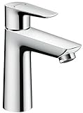 hansgrohe Talis E - Waschtischarmatur mit Push-Open Ablauf, Wasserhahn Bad mit Auslauf...