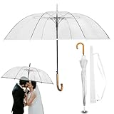 LOGAN & BARNES Durchsichtiger Regenschirm Hochzeit mit hochwertigem...