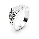 JVillion Abstrakter Silberring Herren Schmuck Siegelring Streetwear Modeschmuck...