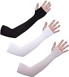 tao pipe 3 Paare UV-Schutz Armlinge, Sonnenschutz Arm Sleeves für Outdoor Aktivitäten...