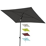 derby Balkonschirm 180 x 120 cm in Anthrazit I Rechteckiger Sonnenschirm für...