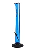 Black Leaf Zylinderbong Blau 45cm hoch | Acrylbong für Kräuter mit Antirutschfuß |...