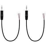 Greluma 2 STK 3.5-mm-Stecker auf blankes Kabel, offenes Ende,...