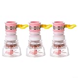 Gdfnmogo 3 x verstellbarer Filter-Duschkopf, Wasserhahn-Wasserreiniger, um 360 Grad...