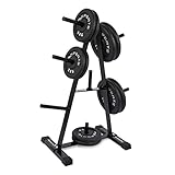 MSPORTS Hantelscheibenständer Premium Hantelbaum, Scheibenaufnahme: 30mm, bis...