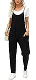 Ebifin Latzhose Damen Arbeitshose Sommer Lose Overall Jumpsuit Ärmelloser...