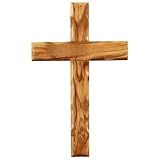 Kassis Geschenkartikel Olivenholz Kreuz schlicht zum Aufhängen Wandkreuz Deko...