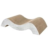 TRIXIE - Katzenkratzplatte XXL 64 cm × 14 cm × 37 cm - Kratzpappe XXL für...