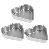 Veemoon 3Pcs Herzförmige Kuchenpfannen Die Nicht In Der Kleinen Herzkuchen Pan Aluminium...