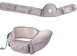 Hüftsitz Baby EXTRA 50mm weiche Polsterung 2x Taschen Hüfttrage 65-135cm VORTEILE 4...